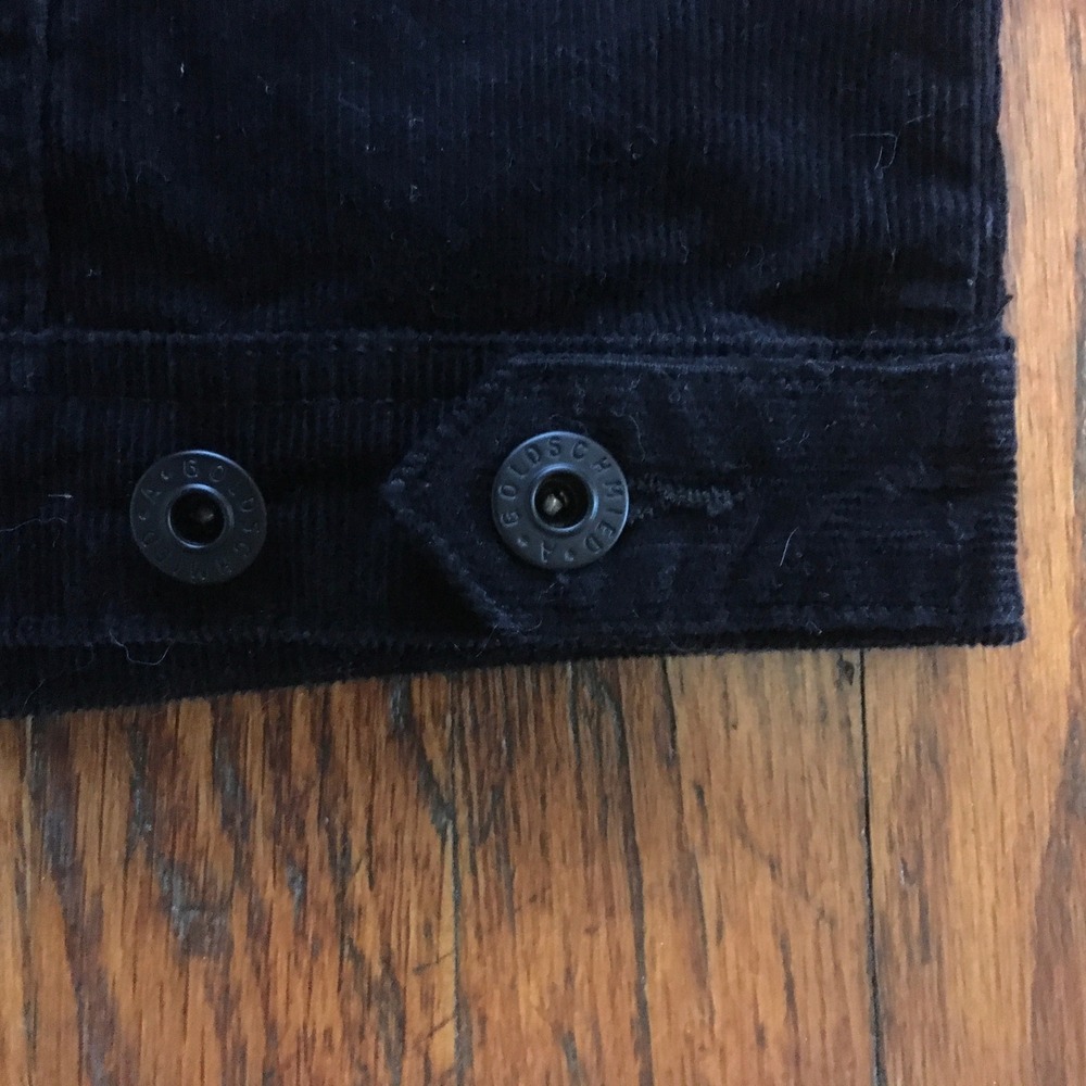 AG‎ Adriano Goldschmied Brody Kids Corduroy Jacket Size L Black Sherpa Collar - Picture 8 of 9